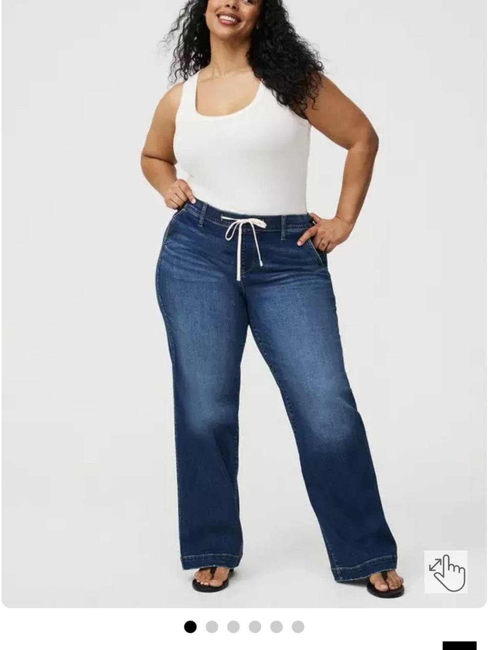 torrid Women's Weekend Wide Leg Mid Rise Jeans